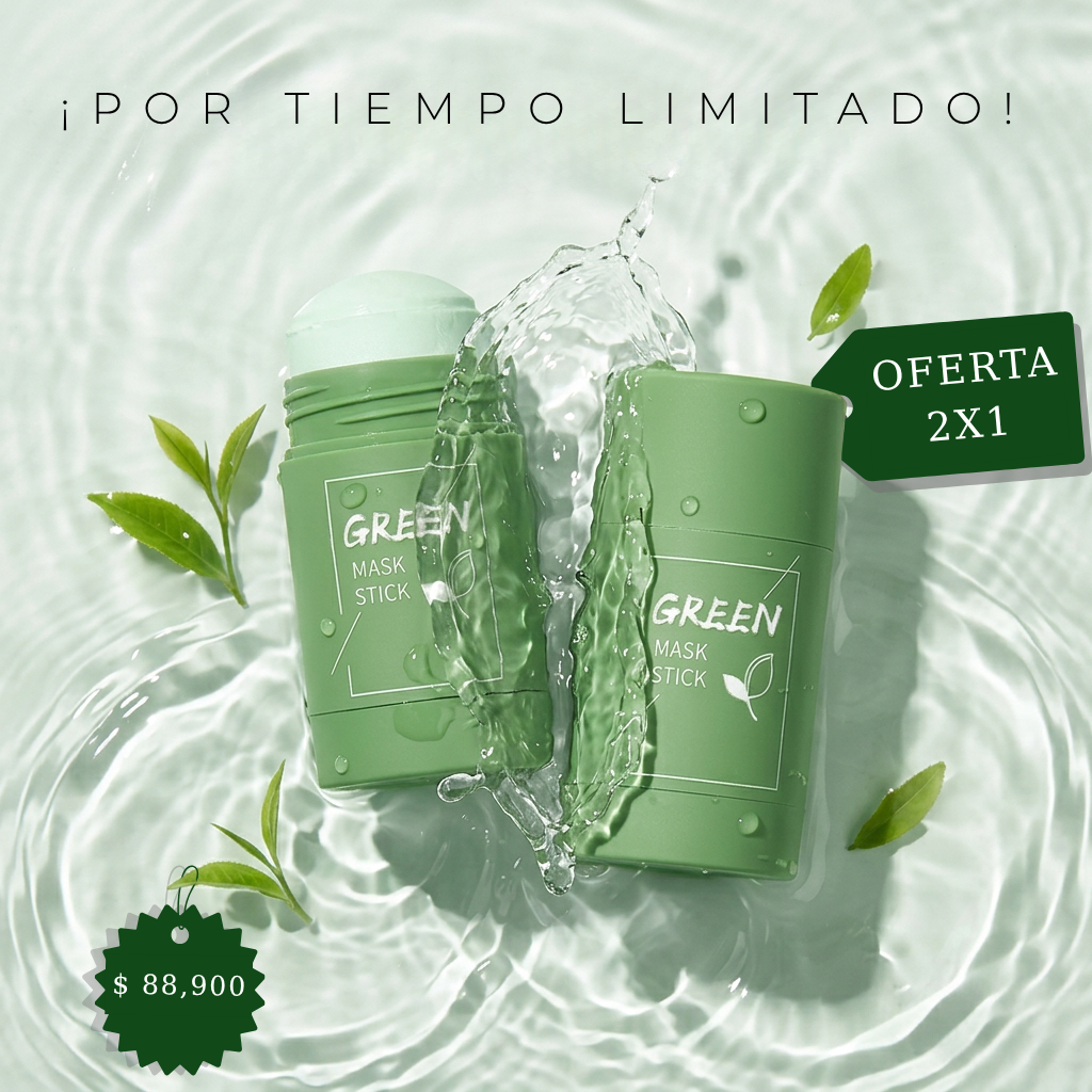 MASCARILLA DE TE VERDE 2X1